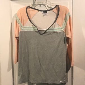 Roxy block arm shirt
